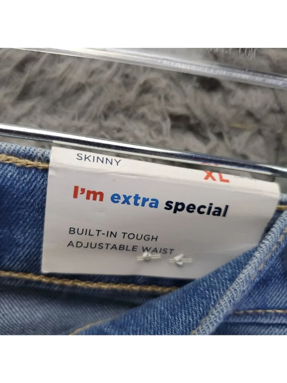 Old Navy Jeans Girls XL Light Blue Skinny Adjustable Waist Stretch Denim *NWT*